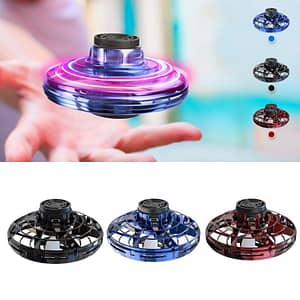 mini led ufo spinner toy for kids