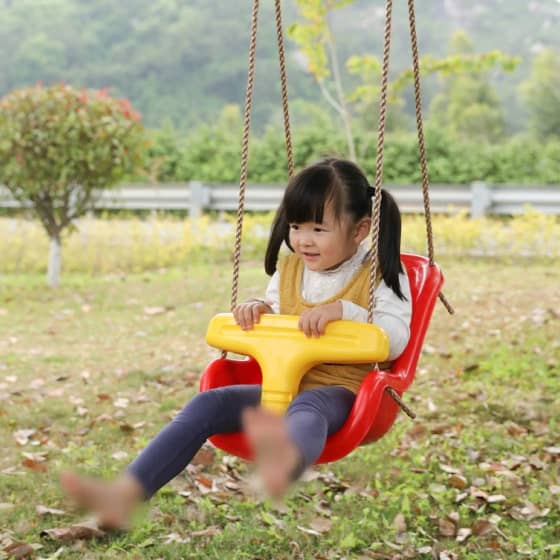 red baby and toddler swing seat 4