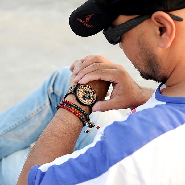 Wooden Watch For Men Stylish Engraved With Wooden Gift Box 3