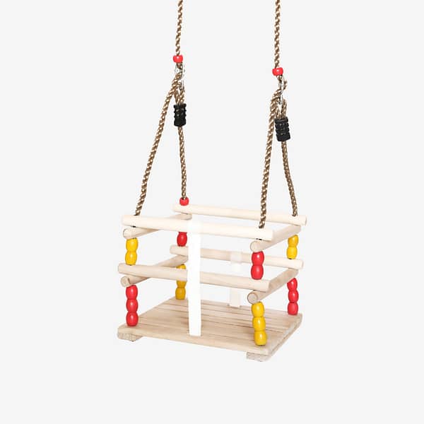wooden baby swing for babies and toddlers 1