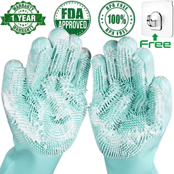 Silicone Dishwashing Scrubber Gloves 7