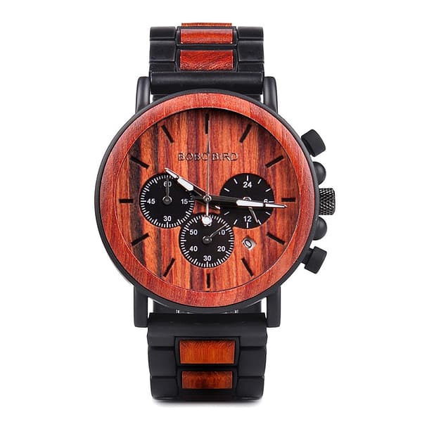 Wooden Watch For Men Stylish Engraved With Wooden Gift Box 5