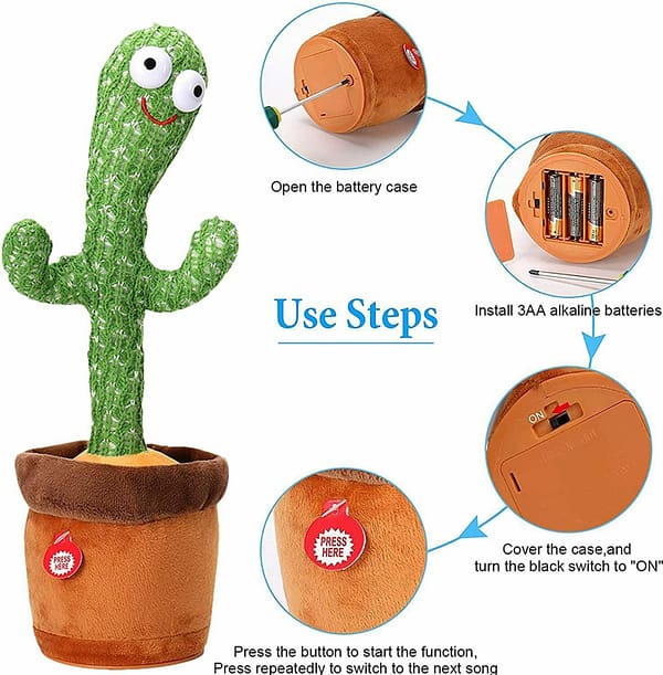 singing dancing cactus plush toy 4