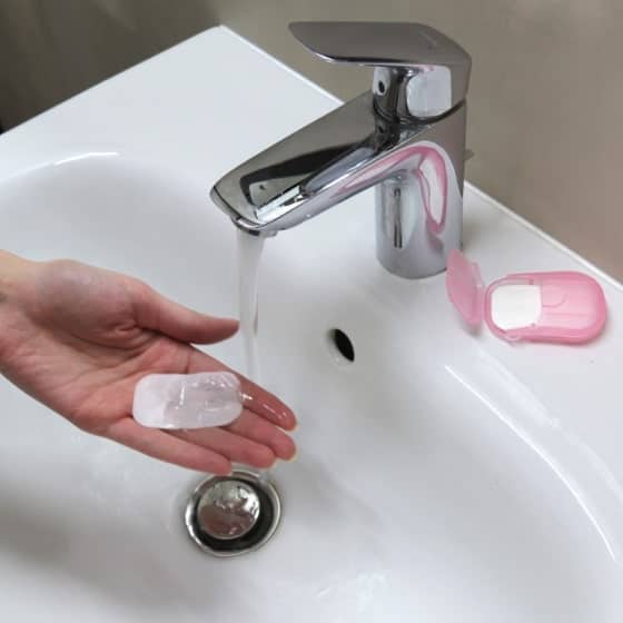 portable hand washing soap paper